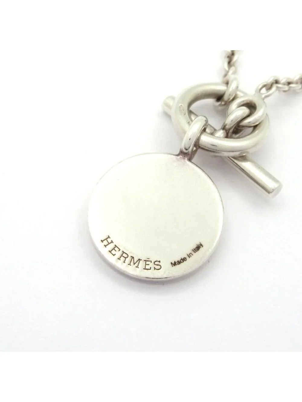 Hermes Necklace Amulette Crude Series Silver